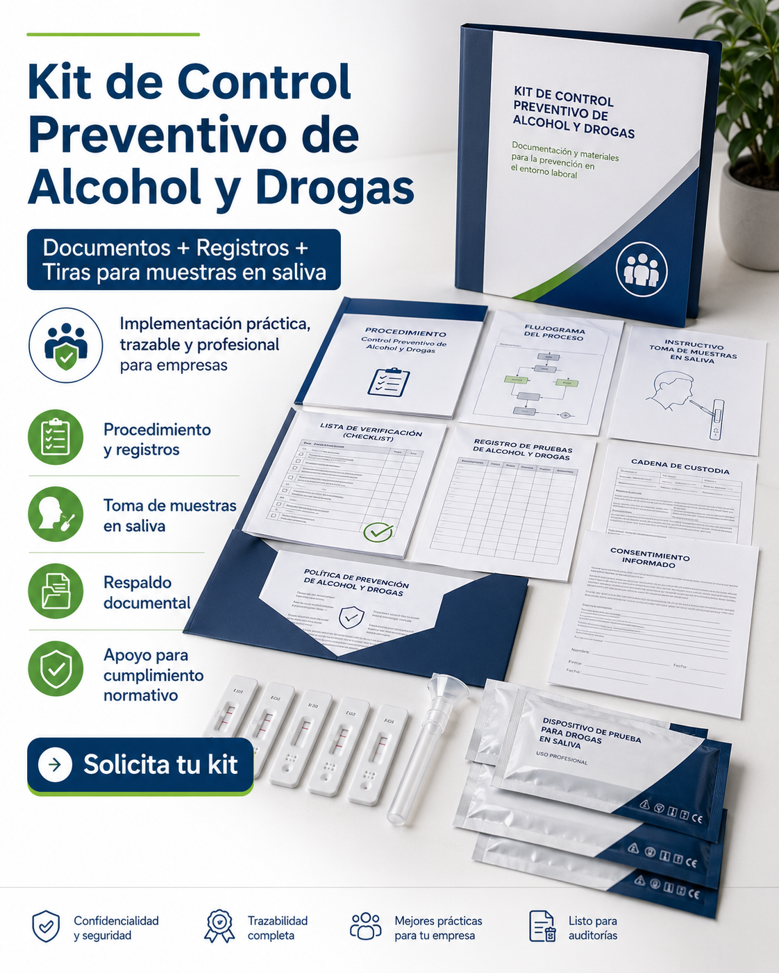 Kit documental para control de alcohol y drogas